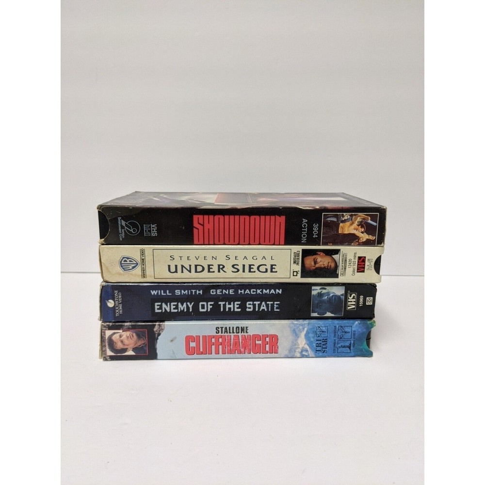ACTION VHS LOT OF 4 Under Siege Enemy Of The State Cliffhanger Showdown